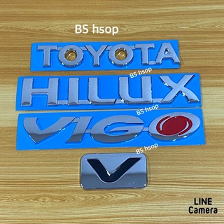 โลโก้*Toyota Hilux vigo V ชุดติดท้าย toyota ( ชุด 4 ชิ้น )