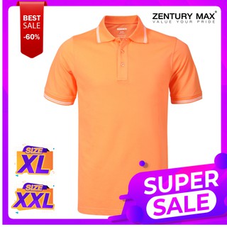 ไซด์ใหญ่ XL / XXL : Zentury Max เสื้อโปโลชาย เนื้อผ้า Active Fresh ผ้าเบา ใส่สบาย ไม่ร้อน รีดง่าย รุ่น MKP-1001 สีส้ม