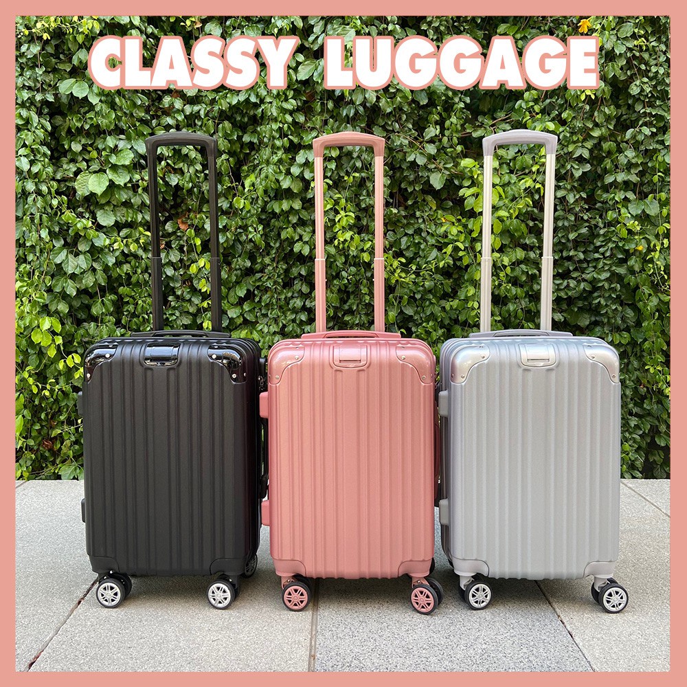 กระเป๋าเดินทาง กระเป๋าเดินทางล้อลาก 8 ล้อ รุ่นซิป วัสดุABS+PC แข็งแรงทนทาน น้ำหนักเบา ขนาด 20 24 29 นิ้ว Classy Luggage