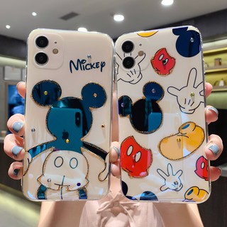 บลูเรย์ เพชร มิกกี้ โคลน เคส huawei nova4 nova5 nova6 nova7 se nova7 pro p20 p30 p40 pro mate20 mate30 pro mate40 pro case ใหม่ หญิง คู่ ซิลิก้าเจล เปลือกนิ่ม เคส