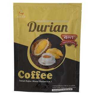 ซีเจคัพกาแฟทุเรียนปรุงสำเร็จชนิดผง4อิน1 20กรัม แพค 8ซอง CJ Cup Instant Durian Coffee Powder 4 in 1 20g. Pack 8 Sachets