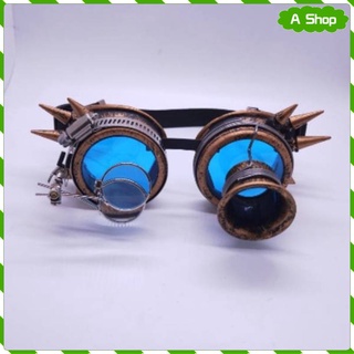 แว่นตาแฟชั่นเลนส์สีเลนส์ Steampunk พังก์แว่นกันแดดพร็อพถ่ายภาพ Unisex