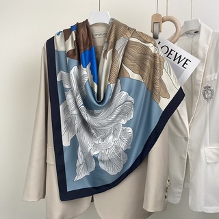 ลิซ่า ผ้าพันคอแฟชั่น 110 * 110 ซม. ผ้าพันคอสี่เหลี่ยมผ้าคลุม…