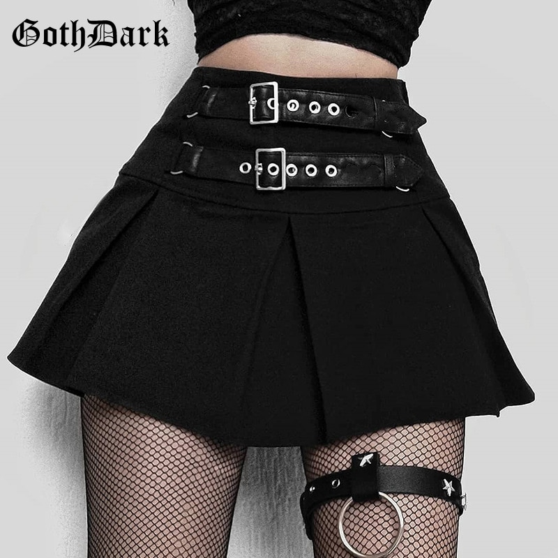 goth black skirts