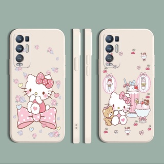 เคสโทรศัพท์มือถือซิลิโคนลาย Hello Kitty สําหรับ Oppo Reno6 Z 5G Reno 5 Pro 4 4G 3 Reno2 Z F