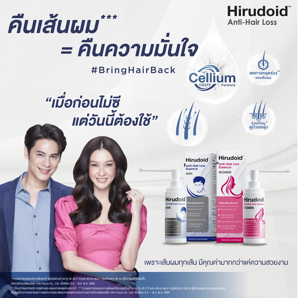 Hirudoid Anti Hair loss essence Women 80 ml ฮีรูดอยด์ แอนตี้ แฮร์ลอส เอสเซนส์ สูตรสำหรับผู้หญิง / ผู