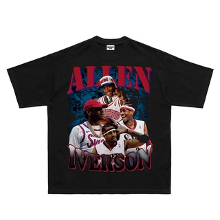 เสื้อยืดผ้าฝ้าย เสื้อยืดแขนสั้น ผ้าฝ้าย ทรงหลวม ลาย NBA Allen Ezail Iverson Philadelphia 76ers สไตล์ฮิปฮอป 2022 S-4XL