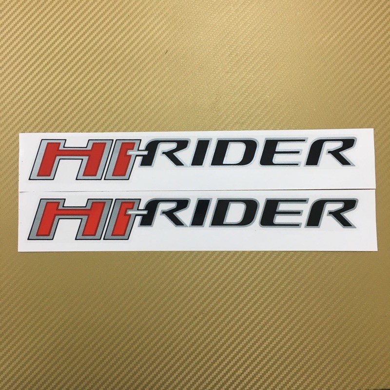 สติ๊กเกอร์ HI-RIDER ติดข้างท้ายกระบะ FORD RANGER ปี 2012 มีสองสี ราคาต่อคู่