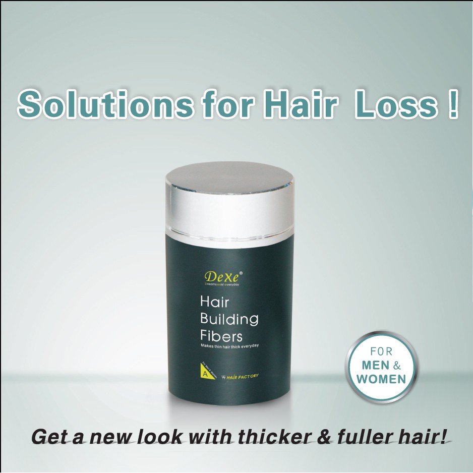Dexe Hair Building Fiber ไฟเบอร์เพิ่มผมหนา ปิดผมบาง ขนาด 22 กรัม (สีดำ) - TPAHF22G0001