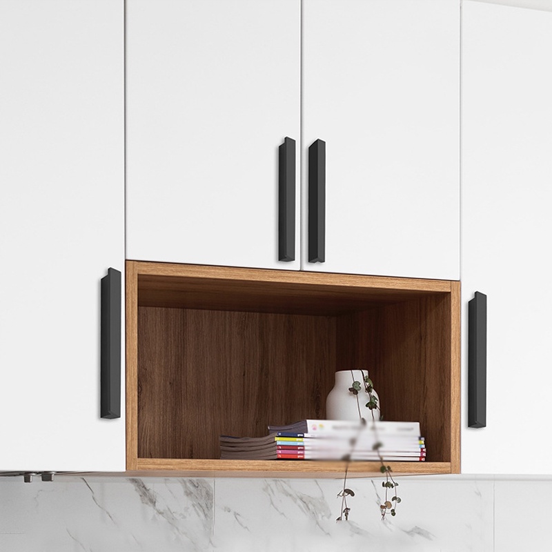 Yaexit มือจับตู้เสื้อผ้า ตู้กับข้าว สีดํา และลูกบิด