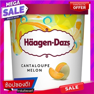 Haagen Dazs Cantaloupe Melon Ice Cream Cup 392g. ฮาเก้นดาสถ้วยไอศกรีมแตงโมแคนตาลูป 392ก.