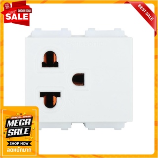 เต้ารับเดี่ยว 3 ขา PANASONIC WEG1191K สีขาว เต้ารับสายไฟ SINGLE SOCKET PANASONIC WEG1191K 3 PIN WHITE