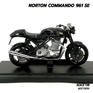 โมเดลรถมอเตอร์ไซค์ โมเดลบิ๊กไบค์ Norton Commando 961 SE ขนาดสเกล 1:18 [Welly]