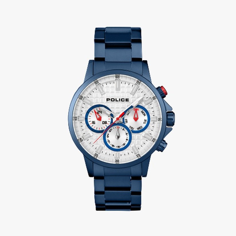 (ของแท้ประกันช้อป) POLICE นาฬิกาข้อมือผู้ชาย Police Navy blue stainless steel watch รุ่น PL-15535JSBL/04M นาฬิกาข้อมือ