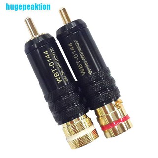 Hugepeaktion 1 ชิ้น Wbt - 0144 ปลั๊ก Rca ปลั๊กเชื่อมต่อเสียง / วิดีโอ