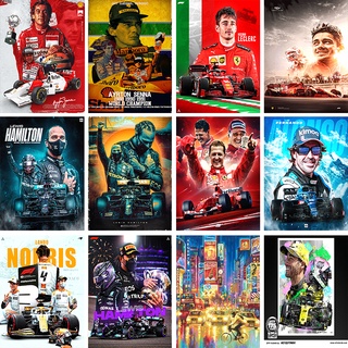 โปสเตอร์ผ้าใบ ลาย F1 Racer F1 Formula World Champion Racing Lewis Michael Schumacher สําหรับตกแต่งผนังห้อง
