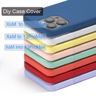 100% Fits Diy Case Cover for iPhone XsMax like 13Promax,Xs Max Like 12Pro max, Like 11Pro Max Square Edge Tpu Silicone S