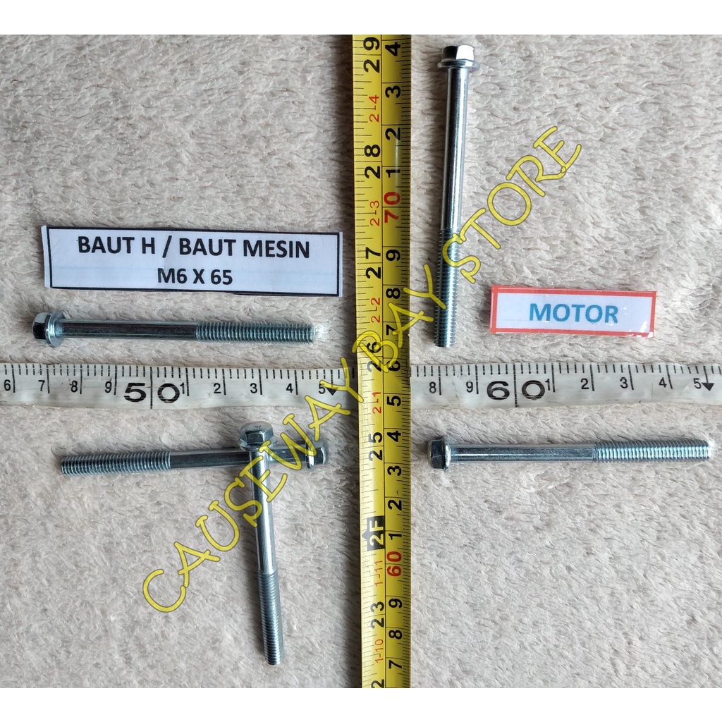 MESIN MOTORCYCLE ENGINE BOLT M6X65