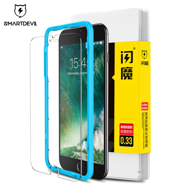 SmartDevil 2 ชิ้น ฟิล์มกระจกนิรภัยกันรอยหน้าจอ 2.5D สําหรับ iPhone 6s 7 ...