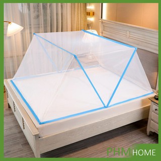 [A668] ระบายอากาศ มุ้งพับ  ครอบเตียง เบา พับเก็บได้ไม่ใช้พื้นที่ Folding mosquito net