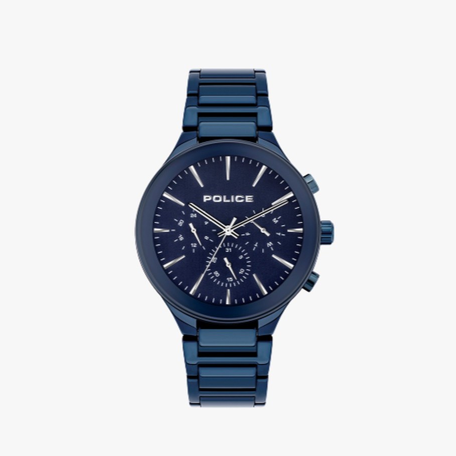 Police นาฬิกาข้อมือผู้ชาย Police Gifford dark blue stainless steel watch รุ่น PL-15936JBBL/03M