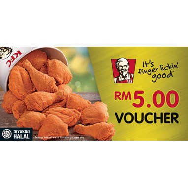 KFC VOUCHER RM 5 rm10