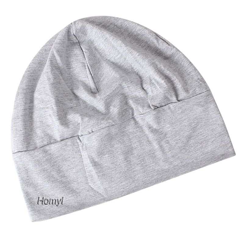 [HOMYL] ผ้าฝ้ายทั้งหมด Night Sleep Sleep Solid Caps สีเทาอ่อน - รูปที่ 6