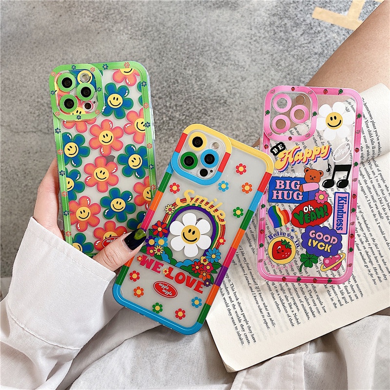 iPhone 12 PRO MAX 11 pro max X XR XS MAX 7/8P ลายดอกทานตะวัน วัสดุ TPU เคสโทรศัพท์ #8