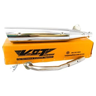 VCT ท่อผ่าหมก/มอก WAVE-100/110 เก่า,เวฟ100 สีชุบ คอเรียบ[มอก.341-2543 เลขที่ ท4499-67/341]