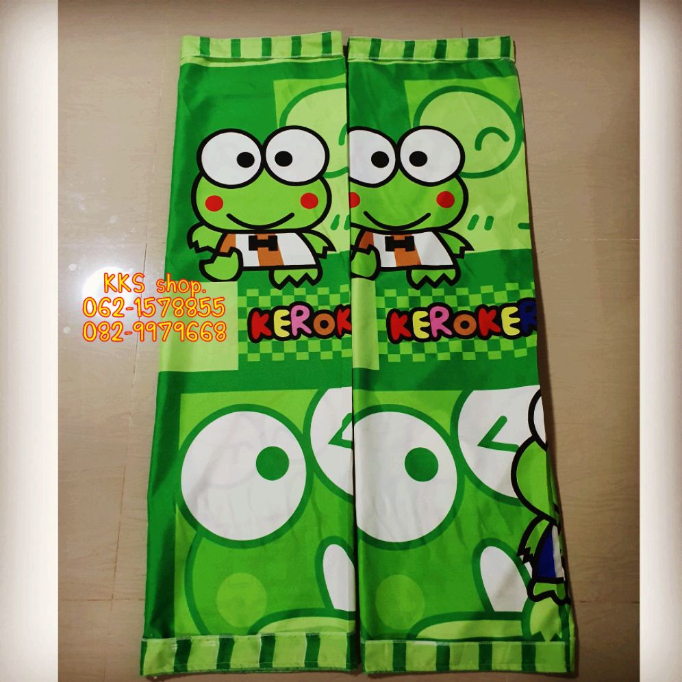 ปลอกหมอนข้าง ลายกบเคโระสีเขียว(รับปลอกหมอนข้าง1ใบ)ขนาดมาตรฐาน ผ้าCotton สีไม่ตก