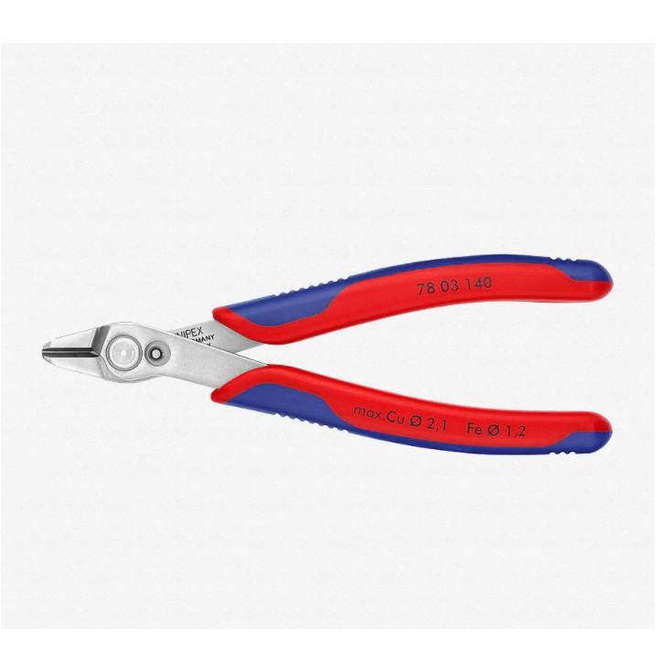 คีมตัดอิเล็กทรอนิกส์ KNIPEX NO.78 03 140 Electronic Super Knips XL, 140mm., 54 HRC Factory Gear By Gear Garage
