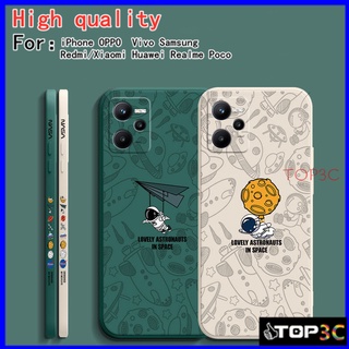 เคส Realme C35 Realme 9 Pro 8 Pro C15 C20 C25 Realme C31 GT 2 Pro Realme C21Y Realme C25Y C21 C12 5 5i C3 C17 7i C11 2021 GT Neo 2 Realme GT Master Edition Space Nasa เคสมือถือคู่รัก เคสโทรศัพท์ TKR