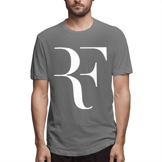 【Xs-3Xl】เสื้อยืดคอกลมผ้าฝ้ายพิมพ์ลายโลโก้ Rf สีดําสําหรับผู้ชาย