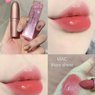 ลิปสติก MAC สี SEE SHEER พร้อมส่ง!!🥰 คอลเลคชั่น Petal Powder แพ็กเกจลิมิเต็ดดูแพง โทนอ่อนหวานชมพูเมทัลลิค น่าสะสม😍