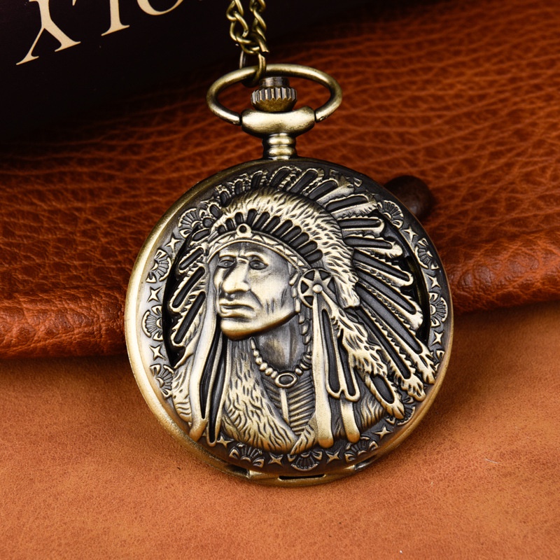 Q31 นาฬิกาส้มเขียวหวานแกะสลักหนังสีแดง aboriginal