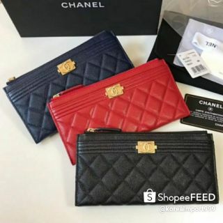 Chanel Boy All In One Wallet Caviar Leather