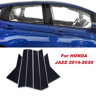 ฝาครอบเสาประตู สีดํามันวาว สําหรับ Honda Jazz 2014-2020 6 ชิ้น