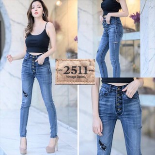 👖2511 Vintage Denim Jeans by GREATกางเกงยีนส์ ผญ กางเกงยีนส์ ผญ ยีนส์ผู้หญิง กางเกงแฟชั่นผู้หญิง ยีนส์ยืด เอวสูง