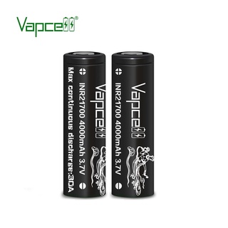 [ได้ถ่าน2ก้อน]Vapcell INR21700 4000mAh 30A สีดำ ของแท้เช็คโค๊ตได้ แถมฟรีกระเป๋าใส่ถ่าน