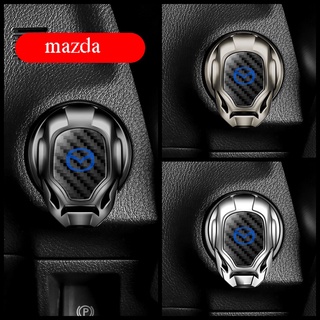 ฝาครอบปุ่มกดปุ่มสตาร์ทรถยนต์ Iron Man Car Interior Engine Ignition Start Stop Button Protective Cover Decoration Sticker Car Interior Accessories For Mazda speed CX-30 CX-8 Mazda3 CX-3 CX-9 Mazda6 CX-5 Mazda2