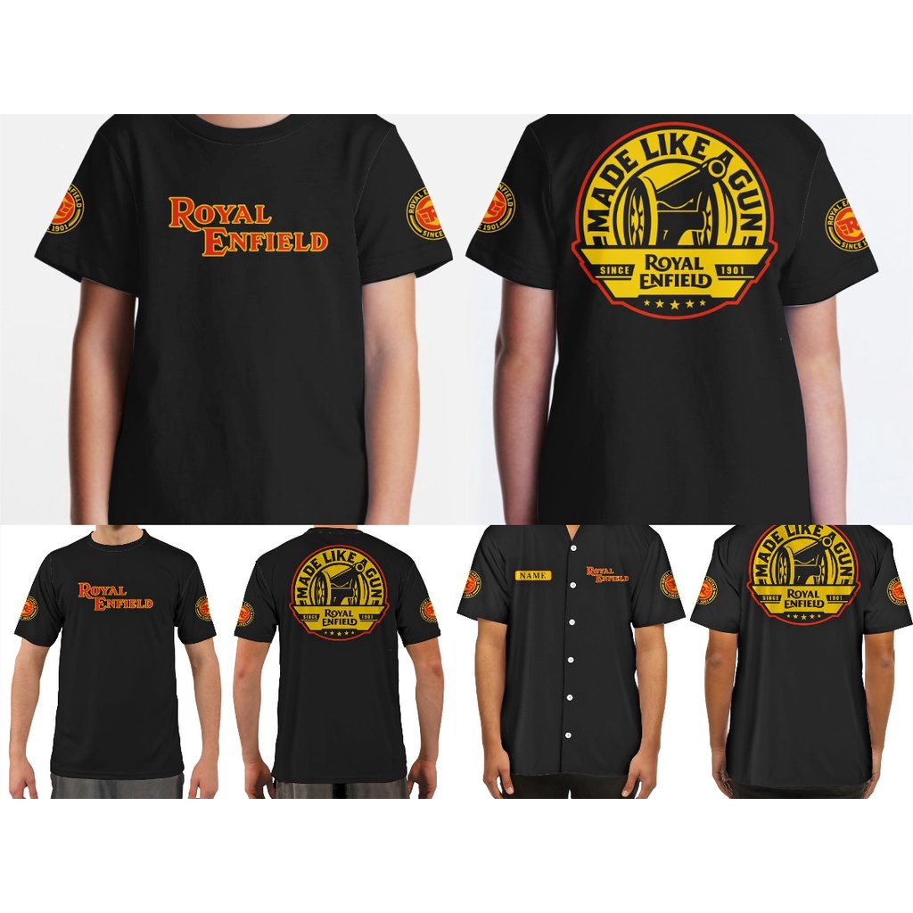 Kemeja Royal Enfield เสื้อเชิ้ตผู้ชาย Royal Enfield เสื้อยืดผู้ชายพิมพ์เสื้อยืดเด็ก