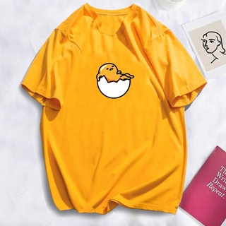 GUDETAMA การออกแบบพิมพ์ไข่เสื้อยืดผ้าฝ้าย unisex COD ขนาดเอเชีย :F/