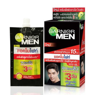 (6 ซอง) Garnier Men Acno Fight Whitening Serum การ์นิเย่ แอคโนไฟท์ ไวท์เทนนิ่ง เซรั่ม 7 มล.