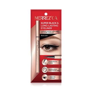 Merrezca เมอร์เรซกา ซุปเปอร์ แบล็ค แอนด์ ลอง-ลาสติ้ง อายไลเนอร์ 0.8 กรัม.