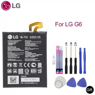 LG Original BL-T32 โทรศัพท์สำหรับ LG G6 G600L G600S G600K G600V H871 H872 H873 LS993 US997 VS988 แบตเตอรี่ 3230mAh