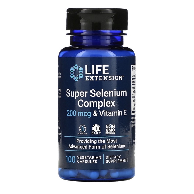 09/2024 Life extension, Super selenium conplex 200mg & Vitamin E 100 แคปซูล
