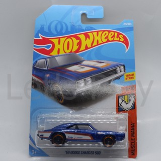 รถเหล็ก Hot wheels 69 DODGE CHARGER 500 น้ำเงิน(ib015)