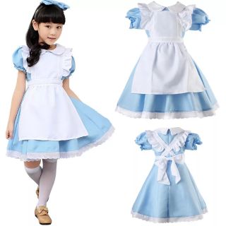 ชุดอลิซแขนสั้น Alice in wonderland #ชุดอลิซ ชุดอลิซเด็กและผู้ใหญ่ พร้อมส่ง