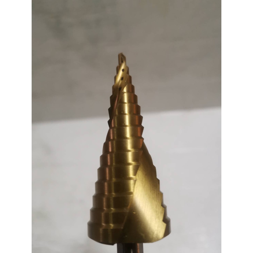 ดอกสว่านทรงเจดีย์ ดอกสว่านสเต๊ป HSS TIN มี 3ขนาด 4-12mm , 4-20mm , 4-32mm HHW (เจาะเหล็ก – สแตนเลส) ราคา ถูกที่สุด ดีลบีเคเค แกลเลอรีภาพที่ 8