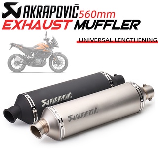 38-51 มม. Akrapovic เอียงท่อไอเสียมืออาชีพสแตนเลสหางท่อ Akrapovic